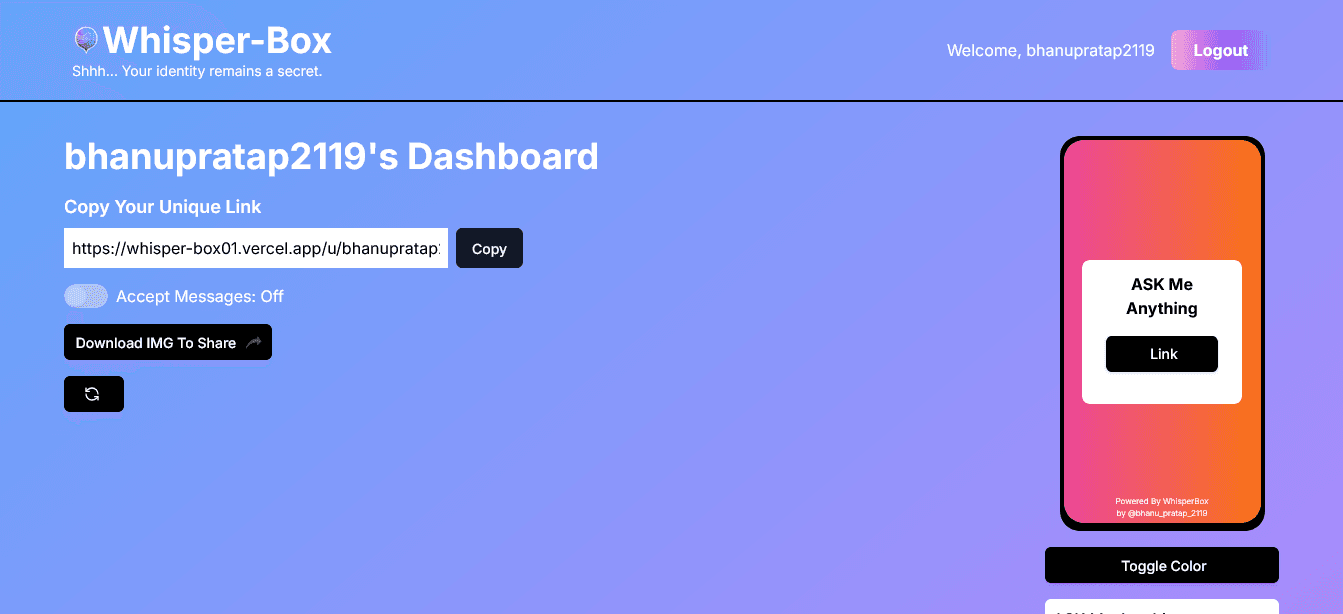 WhisperBox 🎤💬 screenshot 1